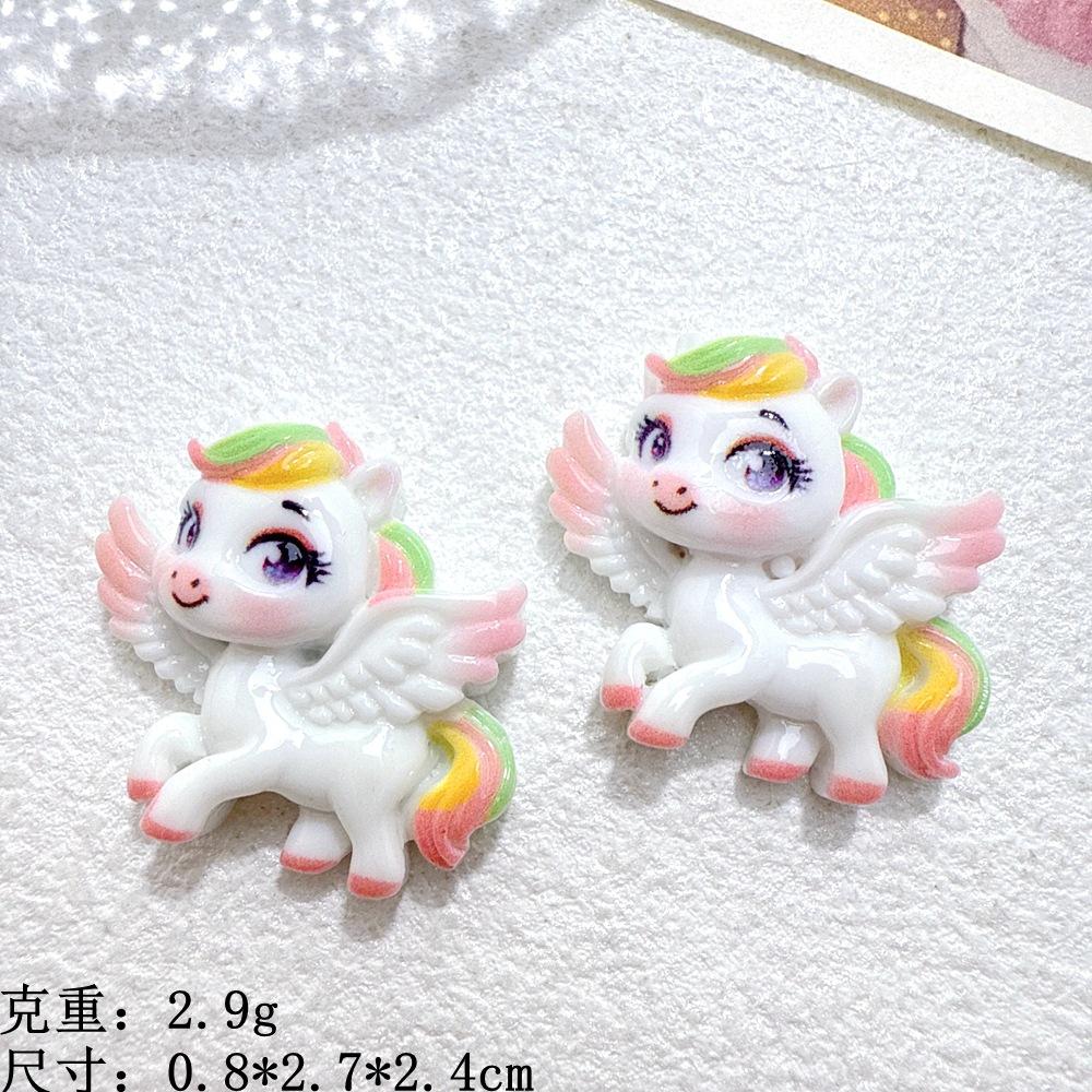 

Мультяшний DIY Смоляний Аксесуар Прикраса Брелок Підвіска One Size білий