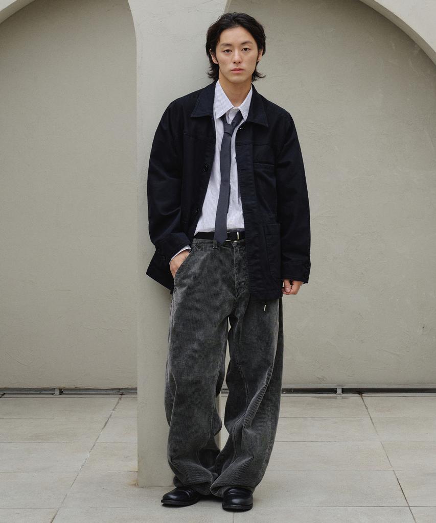 KNOUUN Balanced Corduroy Pants (Charcoal)