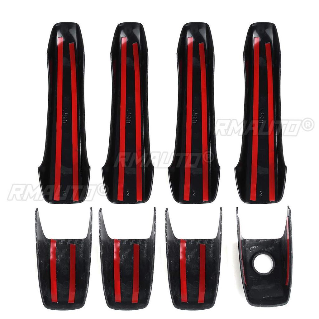 8PCS Set Door Handle Cover Carbon Printed With Keyhole for Chrysler/Jeep 2005-2010 Car Styling Accessories