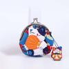 Doll Maneki Neko Coin Purse Flower Printing Card Holder Fashion Design Lucky Cat Clutch Bag  Travel