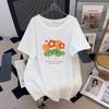 Women's Plus Size Loose Mid-Length Short-Sleeve Round Neck T-Shirt (Available in 200/300/350 Jin)