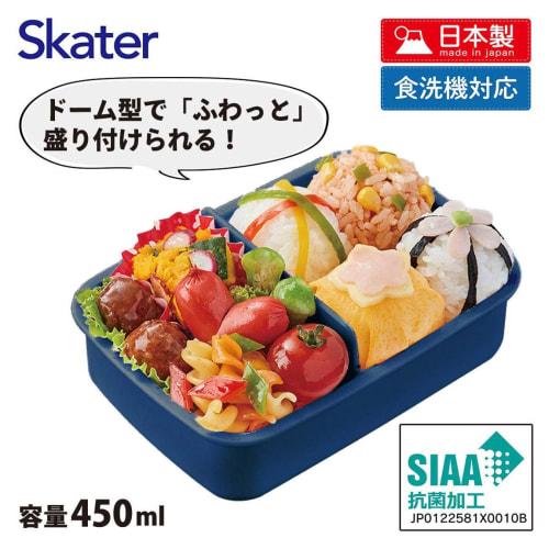 Skater Children's Lunch Box, 450ml, with a Soft Dome-Shaped Lid, Single Tier, Made in Japan, Jurassic 24, Boys', RBF3ANAG-A
