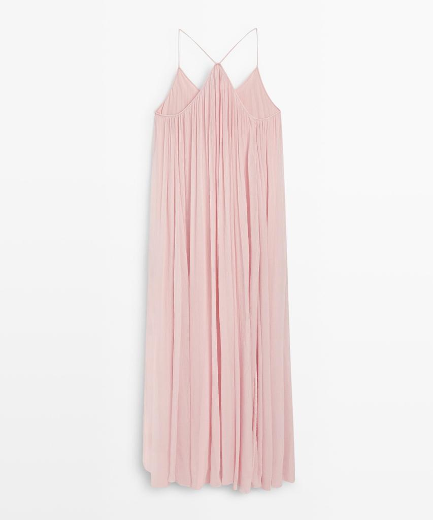 Masimodutti Fluid Pleated Strap Dress