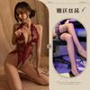 Women Sexy Open Crotch Cheongsam Role Play Lingerie Bodysuit Set
