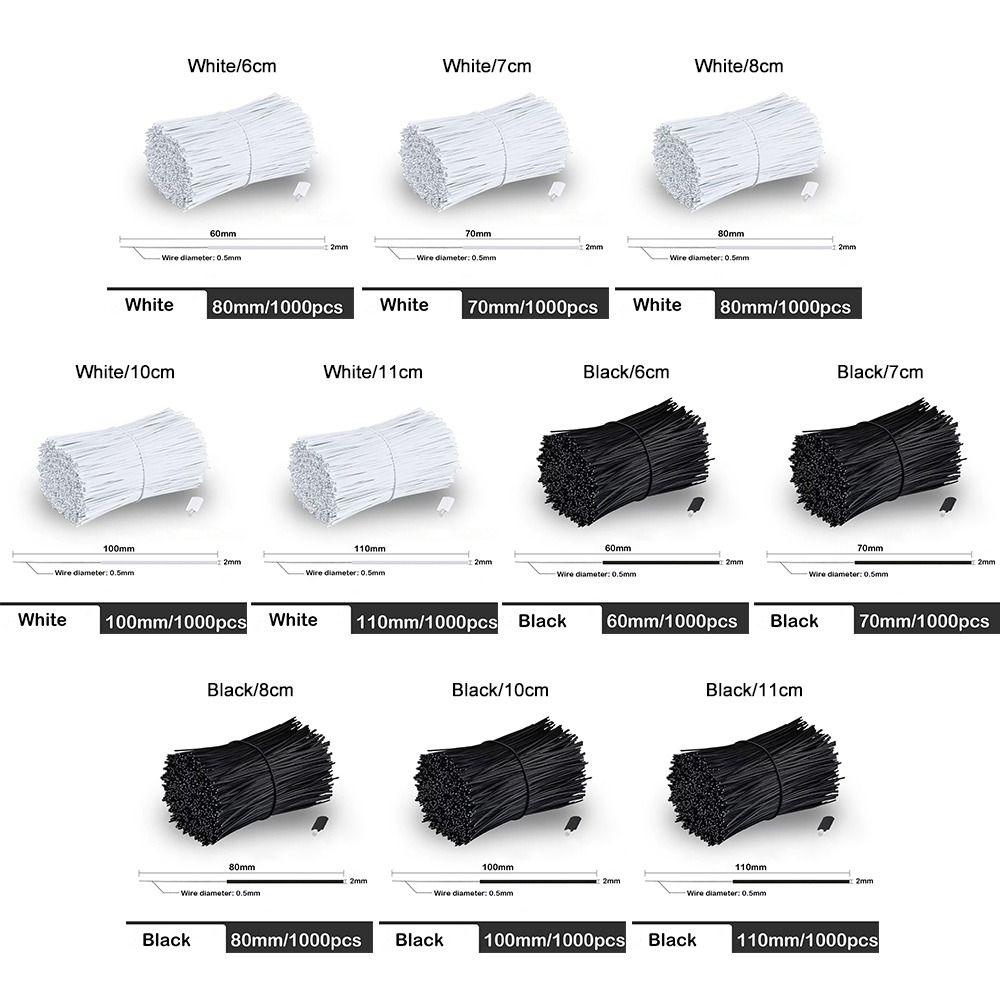 Black Plastic Coated Iron Wire White Cable Ties Iron Wire Cable Wrap Organizer