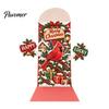 Reindeer Design Holiday Stationery 3D Pop Up Christmas Card, Money Gift Card Holder with Decorative Paper Craft Cards Cash Slot, Hummingbird