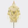 Luxury Flower Lace Hollow Scarf Butterfly Print Tassel Triangle Shawl Wraps Polyester Mesh Scarves Bridal