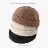 New Autumn Winte Solid Color Skull Beanie Cap Hip Hop Thick Warm Docker Sailor Bike Brimless Hats for Women Men Pumpkin Hat