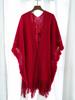 Knitted shawl with cheongsam with tassel antique fairy new Chinese cardigan white 1011 new autumn