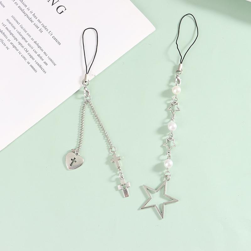 Minimalist Phone Lanyard Cute Star Heart Cross Pendant Phone Strap Phone Charms Accessories