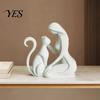 Colorful Cat Sculpture Decor 3D Printed Sculpture, Woman And Shape, Matte Finish Modern Figurine Durable Figurine, Light Luxury Style Ornament