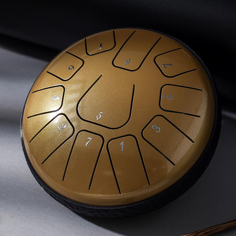 Steel Tongue Drum 6 Inch 11 Notes D Tones Glucophone Ethereal Drum Music Drum Tongue Drum Percussion Instrument