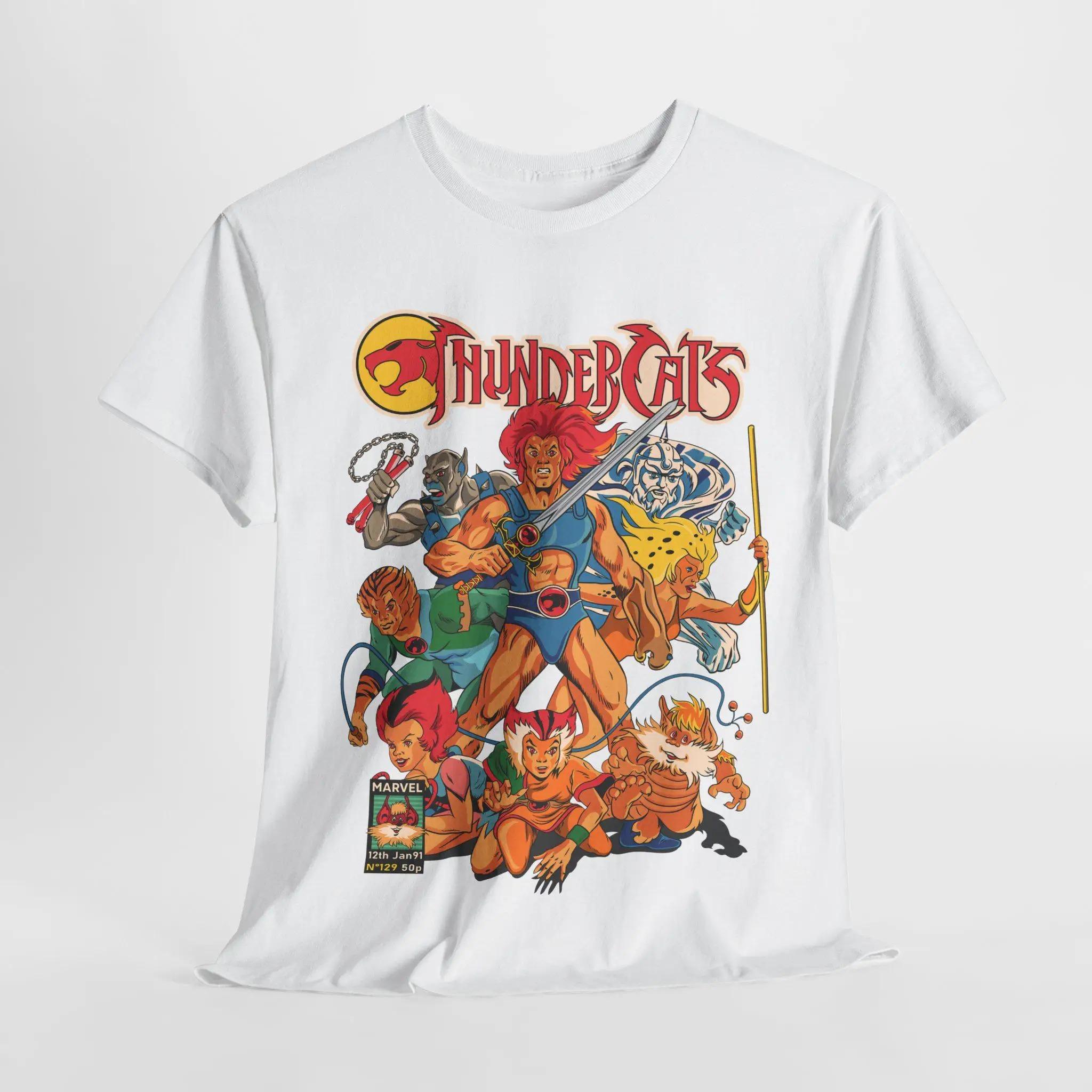 ThunderCats Anime Gift, Anime Shirt, Anime Shirt, Anime Pattern T-shirt, Men s and Women s Summer Cotton Loose Fashion Top 4XL