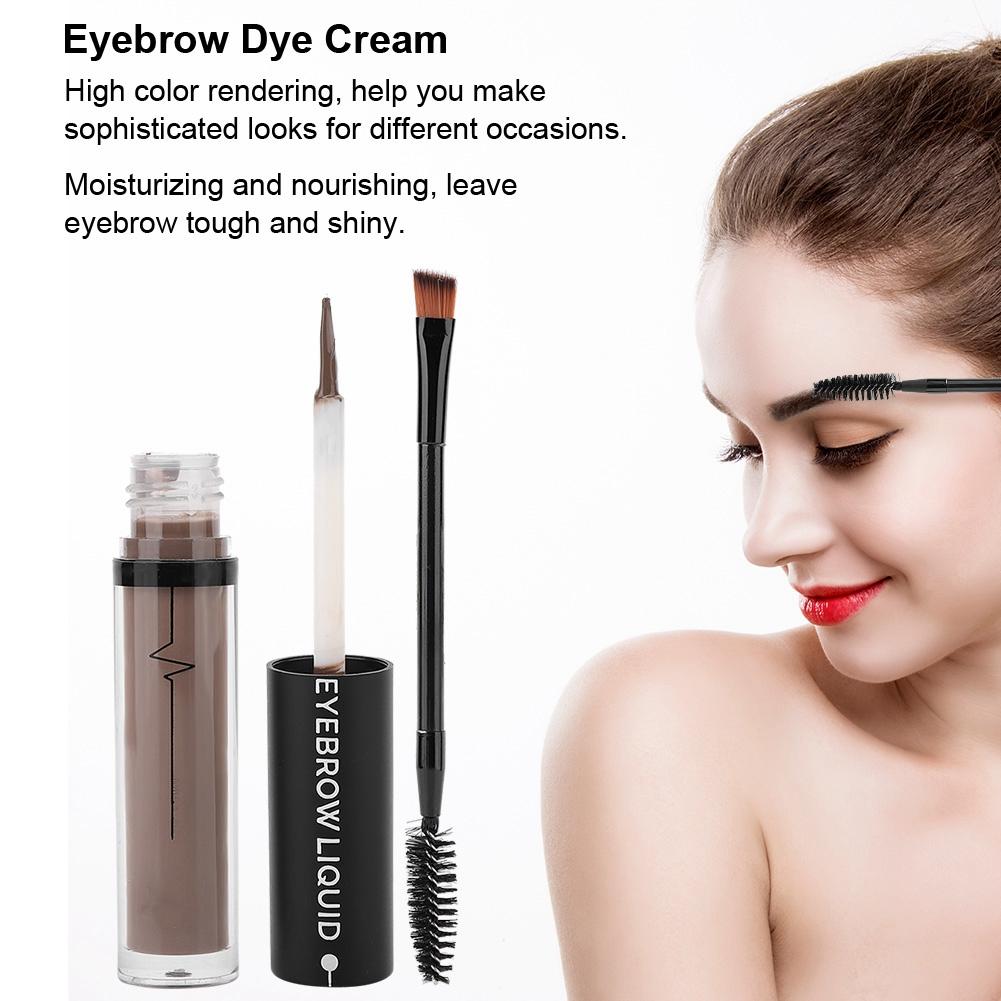 Moisturizing Eyebrow Cream Gel Waterproof Long Lasting Eyebrow Dye Cream Makeup Light Grey