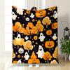 Ghosts and Pumpkins Halloween Pattern print blanket soft and cozy perfect for the living room bed sofa or a nap,gift