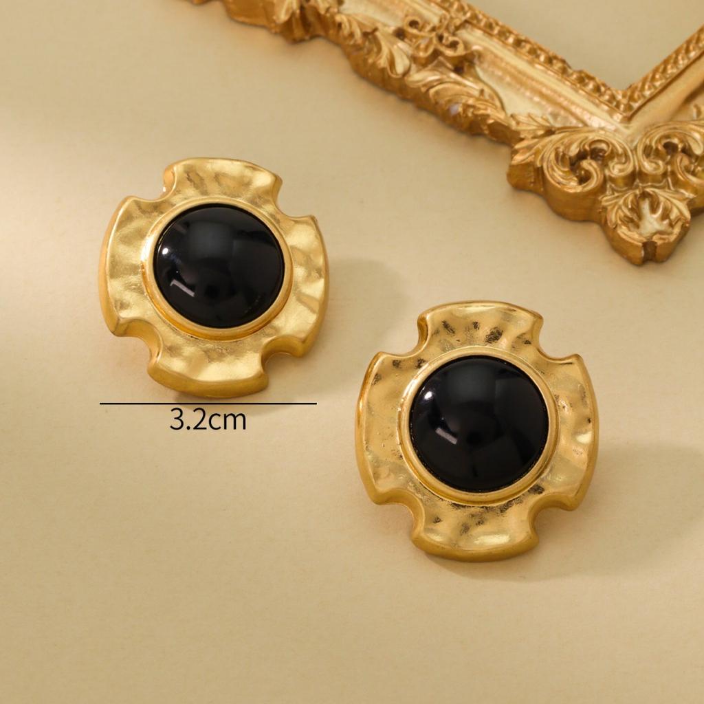 Vintage Round Women's Earrings With Heavy-duty Quality Fashionable Versatile High-end Feel