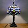Retro Stained Glass Table Lamp E27 Colorful Art Lampshade Mediterranean Style Baroque Table Light Bedroom Bedside Decor Lighting