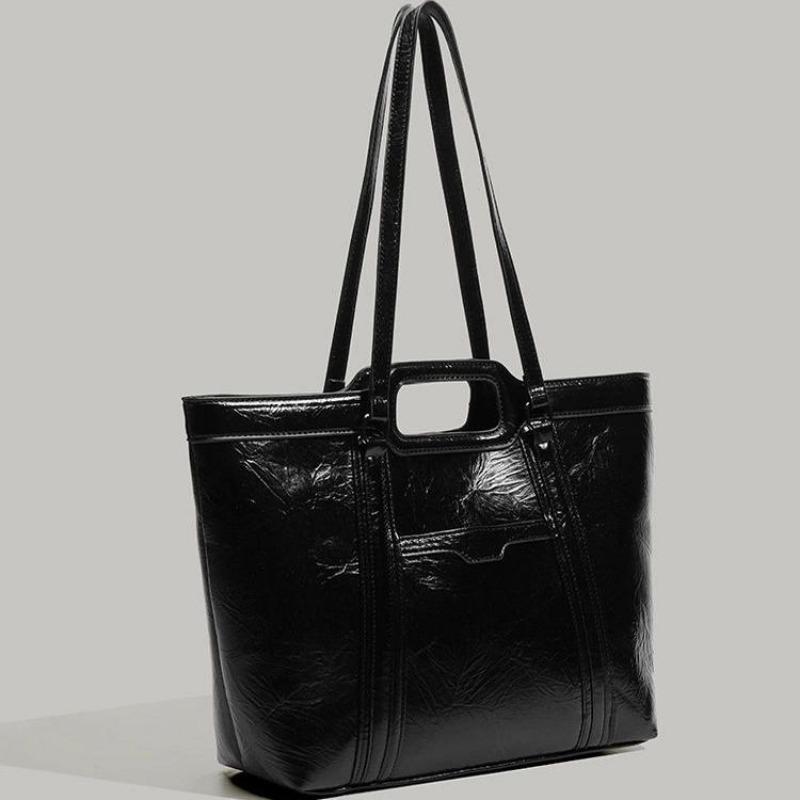 Textured Tote Bag, Handbag, Large-capacity Single-shoulder Bag, Fashionable Underarm Bag, Women's Commuter Bag