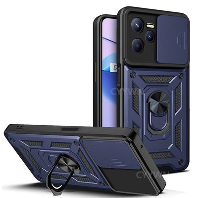 Dla OPPO Realme 9 Pro Plus obudowa kamery slajdów odporna na wstrząsy pancerz dla Realme 10 9i 8i 8Pro C35 C31 C21Y C21 C25 A74 A54 okładka