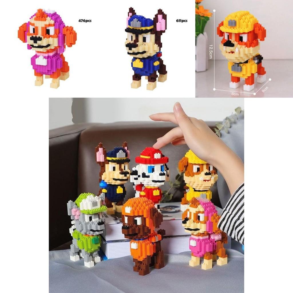 Paw Patrol Model Building Blocks For Decor And Collection Multiple Cute Styles Available