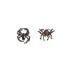 Punk Gothic Black Spider Animal Rings for Men Women Fashion Shiny Crystal Adjustable Open Finger Rings Y2K Jewelry Party Gifts