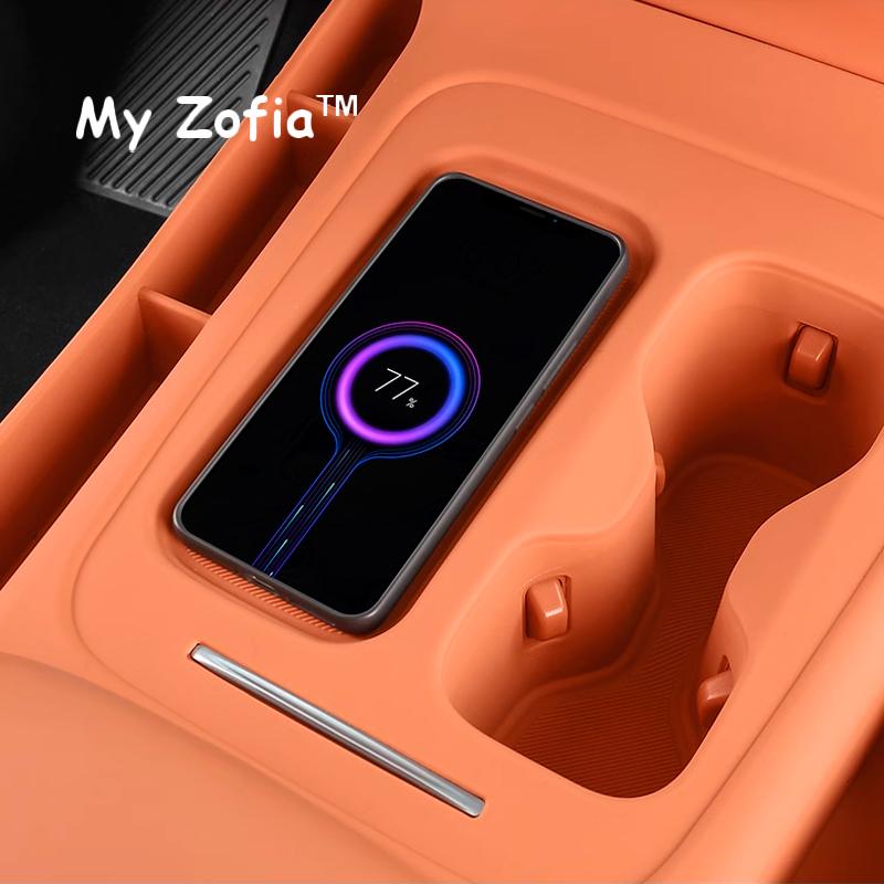 For Leapmotor C10 2024 2025 Car Wireless Charging Silicone Pad Interior Cup Holder Special Decorative Protection Accessories