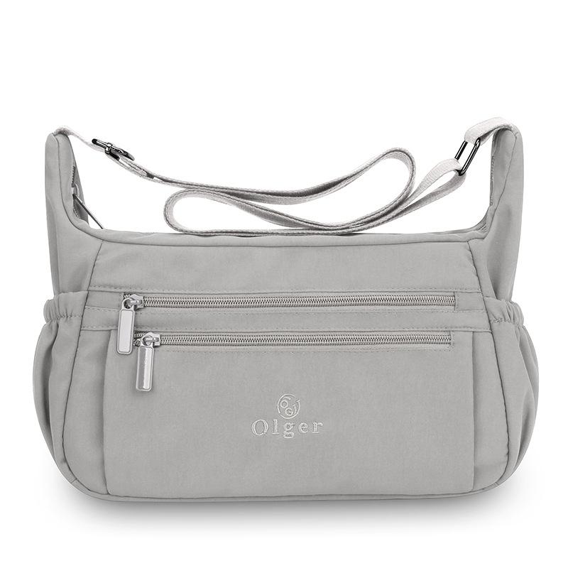 Wasserdichte Nylon-Umhängetasche für Damen, Crossbody-Tasche, mehrlagig, leicht, Muttertasche