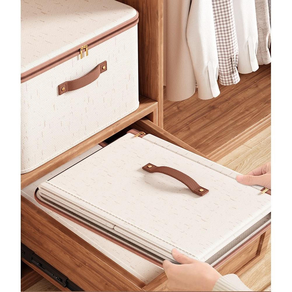 Kleiderorganizer Hosen Pullover Aufbewahrungsschränke Faltbare Aufbewahrungsbox mit Deckel Großes Fassungsvermögen Staubdicht Kleiderorganizer