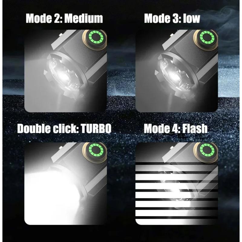 2000LM Hochleistungs-LED-Taschenlampe Wiederaufladbare EDC Taktische Schlüsselanhänger-Taschenlampe mit Magnet Outdoor-Beleuchtung Campinglicht