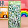 4pcs Kawaii Animals Dessert Cartoon Crystal Stickers Waterproof Decorative Phone Case Stationery Planner Cute 3D Sticker