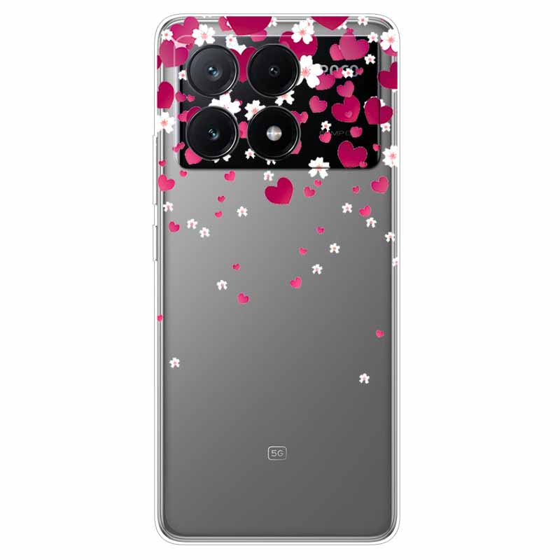 For Xiaomi Poco X6 Pro Case Transparent Cute Soft Silicone TPU Coque for Poco X6 / X6 Pro 5G Phone Cover X 6 X6Pro Clear Shells