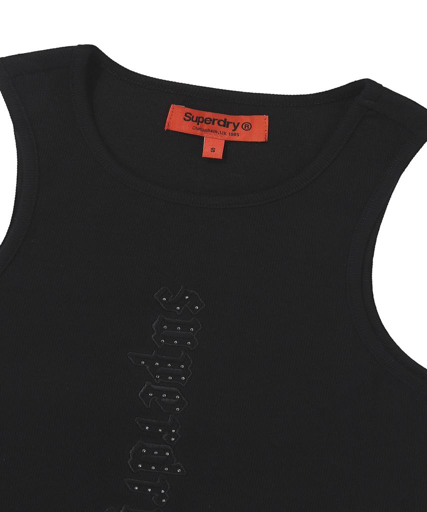 Syupeodeulai W Vintage Rib Sleeveless Black