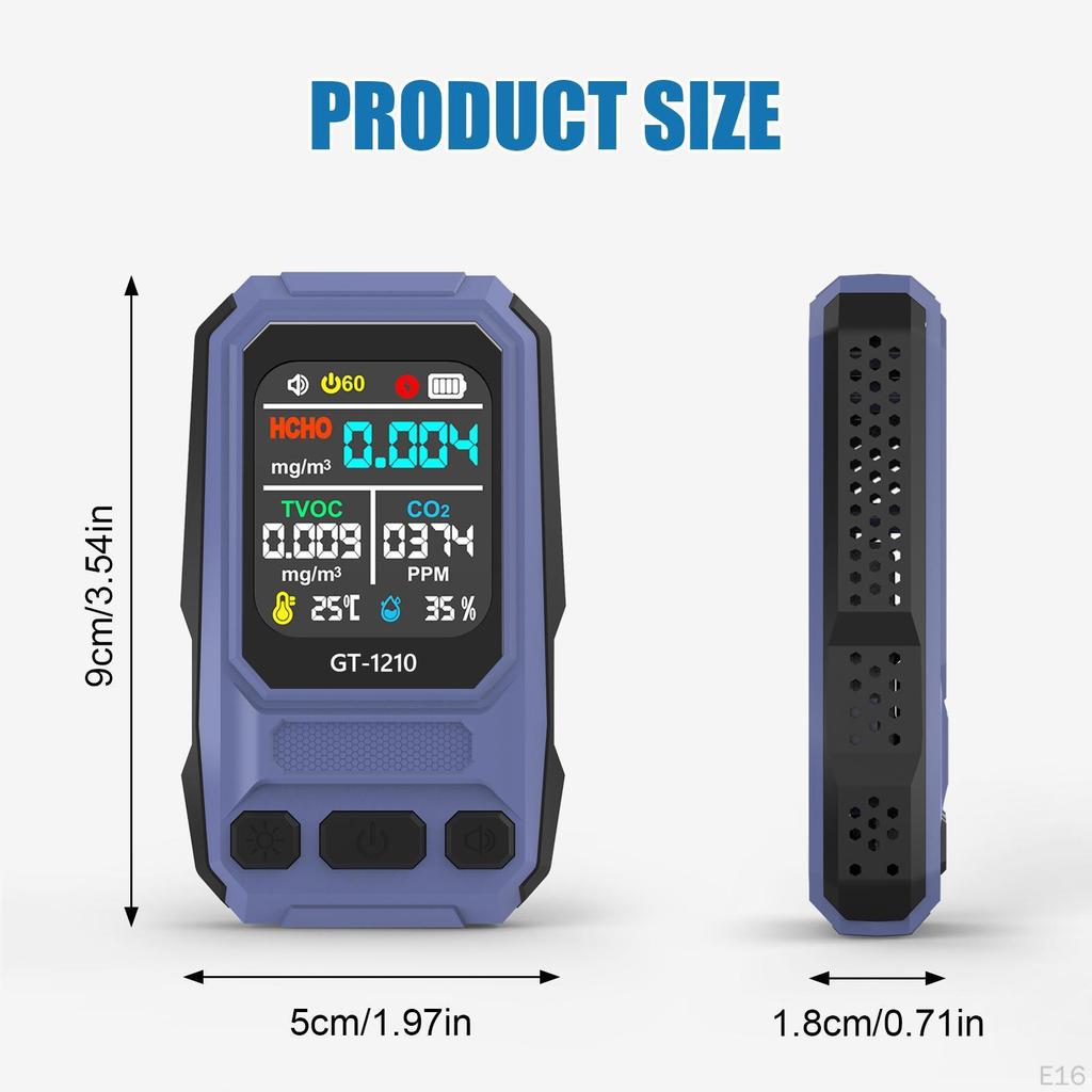 Air Quality Meter Temperature Display High Accurate for Indoor School Office