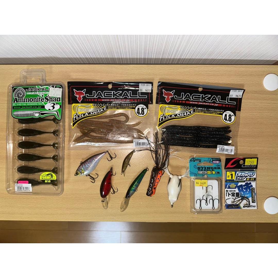 Used JACKALL lure worm hook set