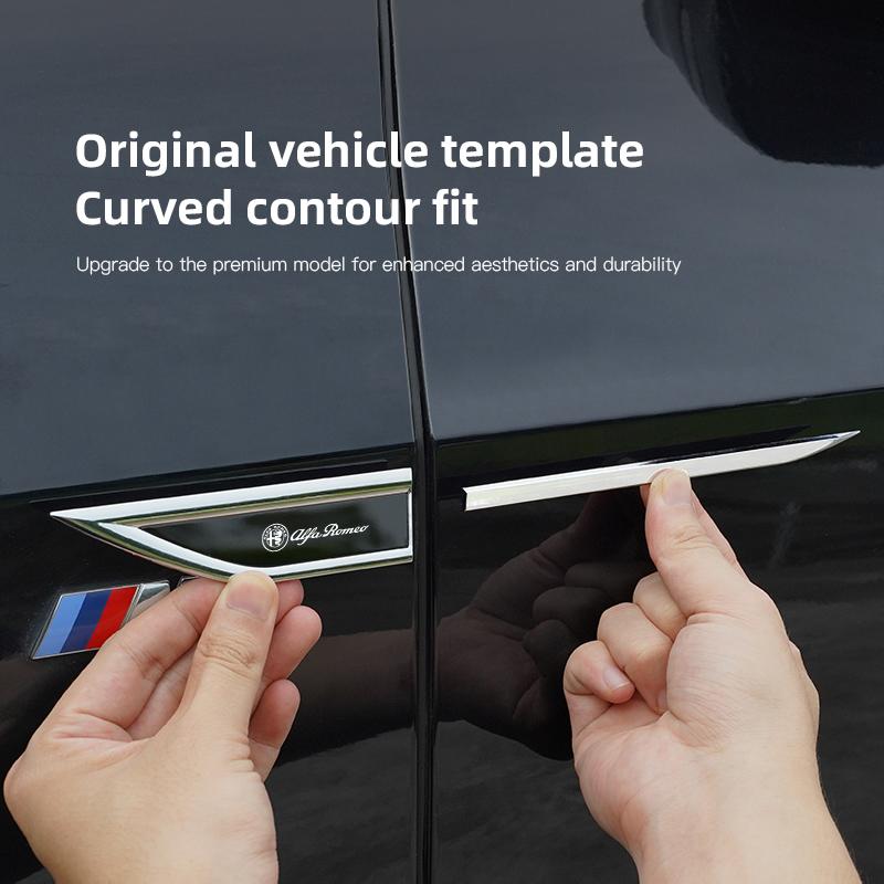2026 Hot Alfa Romeo Metal Car Stickers Car Badge Side Door Fender Sticker Auto Decorations Accessorie For Alfa Romeo 4C 159 166