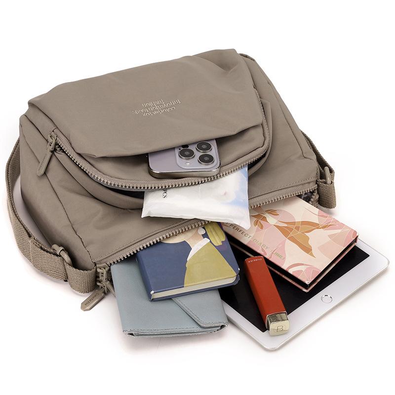 Small square bag, multi-layer women's messenger bag, casual mobile phone bag, nylon bag, women's bag, shoulder bag.