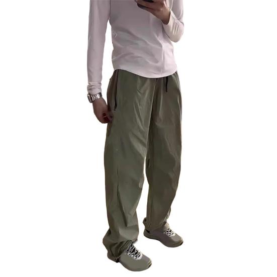 

Мужские брюки-карго, тонкие, быстросохнущие, для путешествий и кемпинга, свободные, с завязками на талии, однотонные XXL зелёный