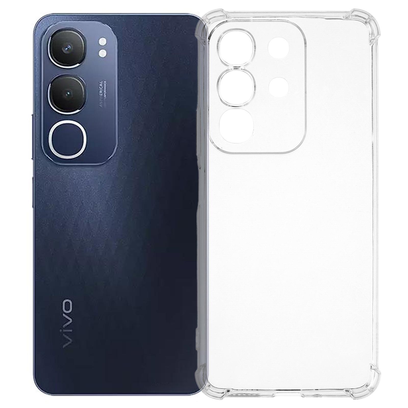 

For vivo Y29 4G/T4x 5G Phone Case Reinforced Four Corner Anti-Drop Clear TPU Cover As Shown A