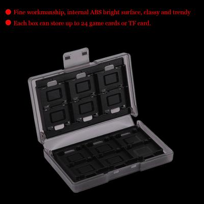 24-in-1 TF Card Box Game Memory Card Case Holder Carrying Storage for Black