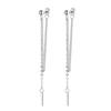 Charm Long Chain Tassel Dangle Earrings for Women Temperament Silver Color Stainless Steel Ear Line Jewelry Korea Fashion