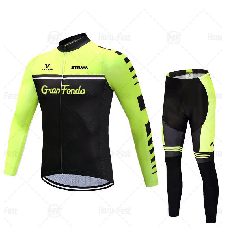 Mens Cycling Jersey Bib Shorts Set Quick Dry Breathable Bike Wear Road MTB