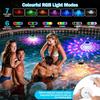 Floating Pool Lights, Pool Lights That Float with Remote, Rechargeable 4000mAh IP68 Waterproof Upper and Lower Color Changing Light with 6 Dynamic