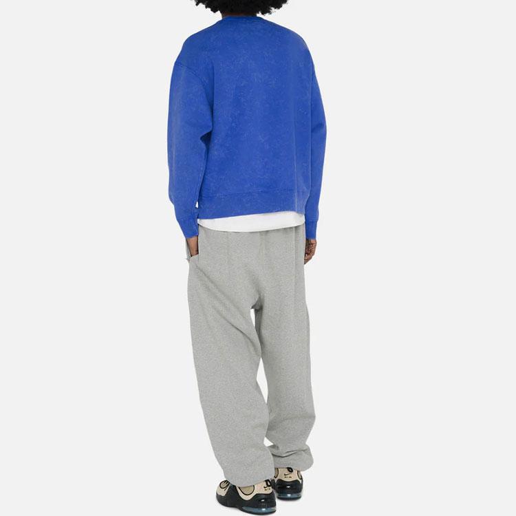 Nike X Stussy Acid Wash Crew Fleece (Asia Sizing) Blue Unisex Streetwear DR4426-480
