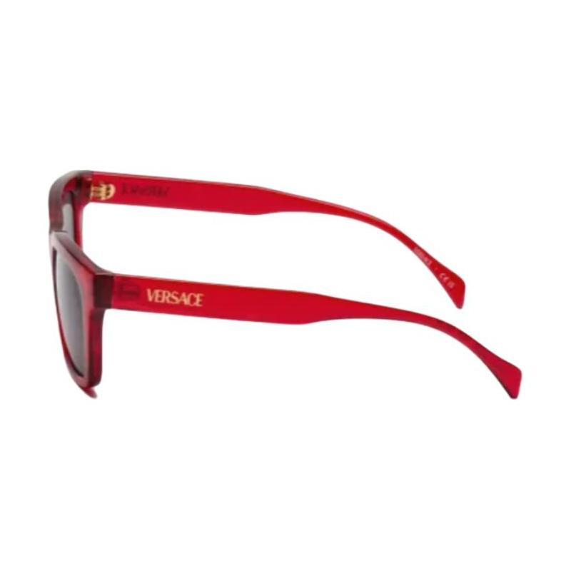 Versace Brand Logo Acetate Square Sunglasses Women's Red 26769055 VK4006U553387-Red F