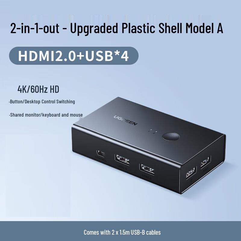 UGREEN CM571 HDMI KVM Switch 2-in-1 Out