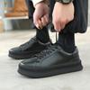 Fashion Fashion Cow Leather Casual Sneakers Men Spring Autumn Solid Color Increase Board Shoes Male Designer Platform Zapatos Hombre