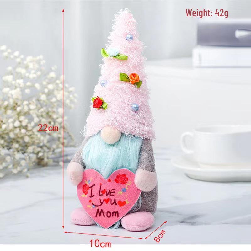 Heart-shaped Faceless Mother s Day Doll Decoration