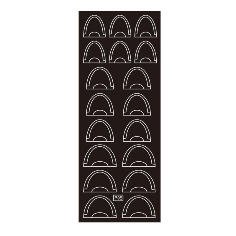6pcs Hollow French Nail Art Sticker Decals Printing Templates Stencil Tool Manicure Tips DIY Decorations