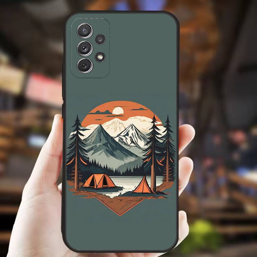 Nature outdoor camping Phone Case For Samsung S25,S24,S21,S22,S23,S30,Ultra,S20,Plus,Fe,Lite,Note,10,9,5G Black Cover