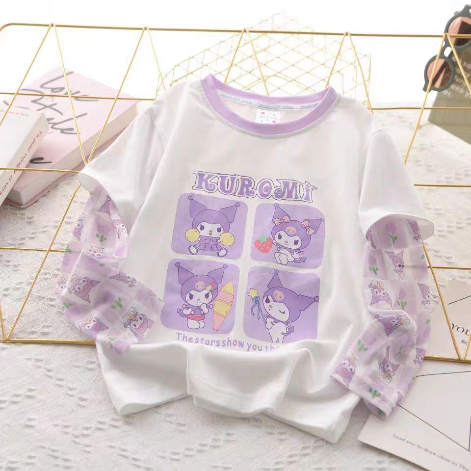 Girls Summer Cotton Sun Protection T Shirt Cartoon Short Sleeve Cool Touch Top 90